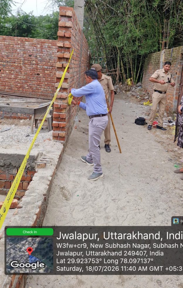 एचआरडीए ने ज्वालापुर में दो अवैध निर्माण सील किए